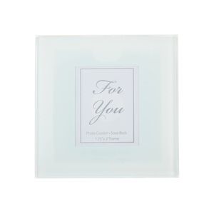 Kate Aspen Frosted-Glass Photo Coasters